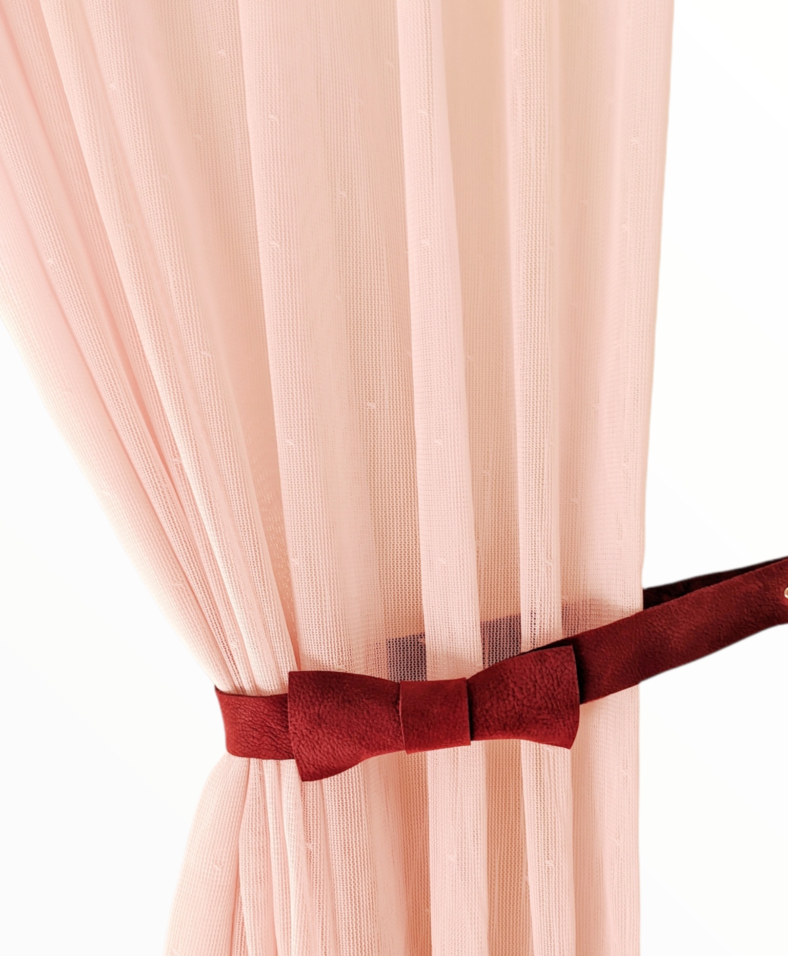 Handmade genuine leather curtain tie back holdback — distressed brown leather, rustic boho curtain holder