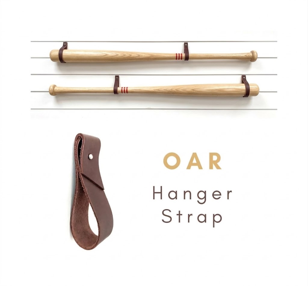 Leather Baseball Bat Hanger