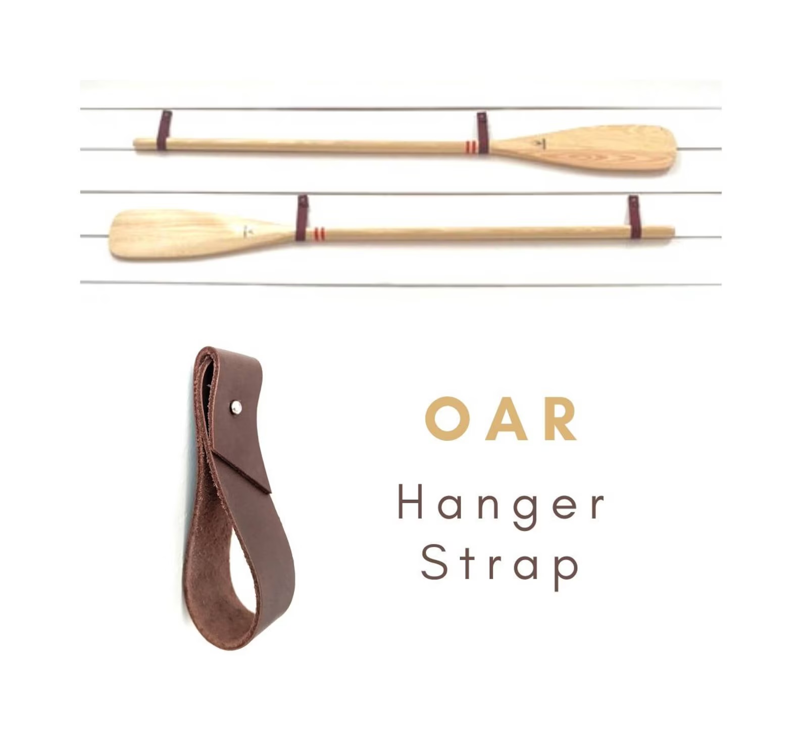 Leather Paddle & Oar Hanger